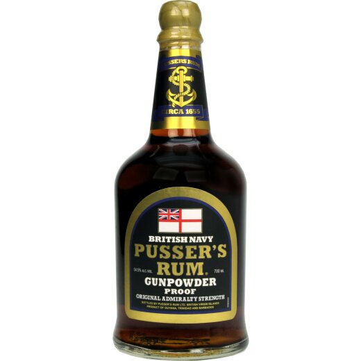Pussers British Navy Rum Gunpowder Proof