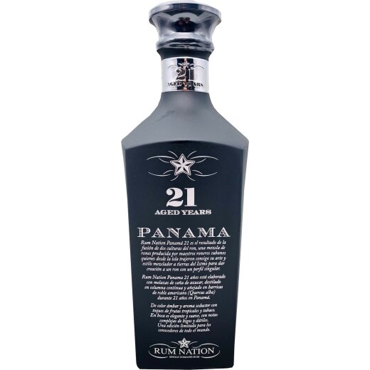 Rum Nation Panama 21 Jahre  Black Decanter