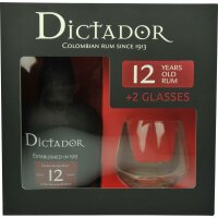 Dictador 12 YO Geschenkset mit 2 Gläsern