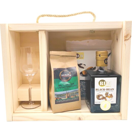 Rum Company Geschenkset Black Bean 0,5 L + Kaffee + Schokolade