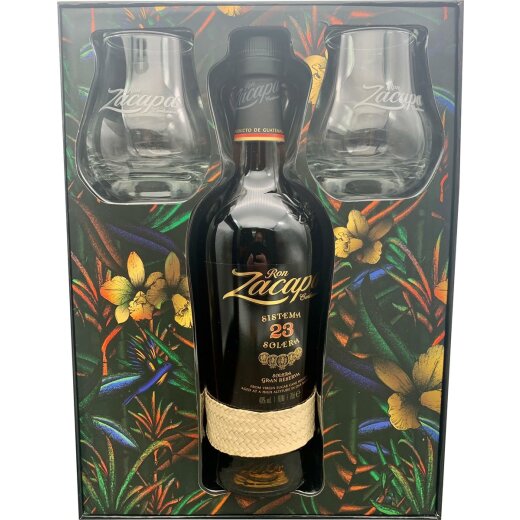 Zacapa 23 Geschenkverpackung mit Gläsern