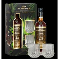 Centenario 25 + Decanter +2 Tumbler