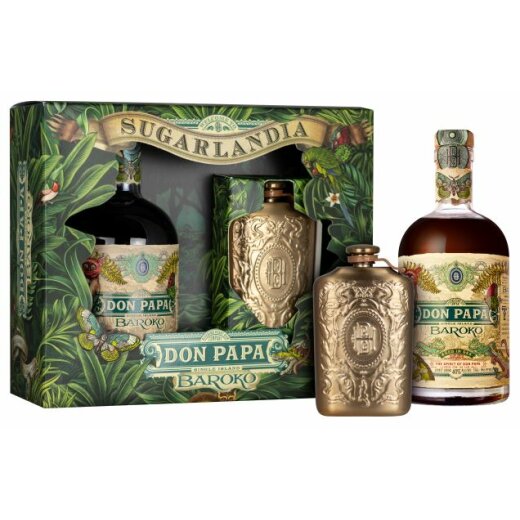 Don Papa Baroko mit Flachmann
