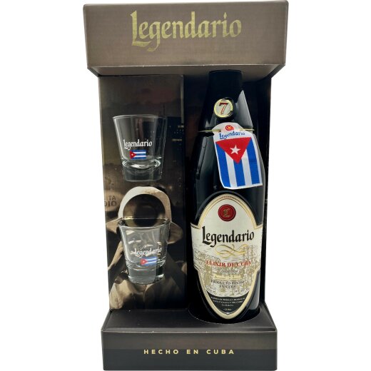 Legendario Elexir de Cuba Geschenkset mit 2 Gläsern