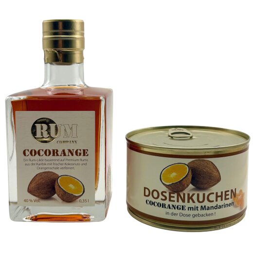 Rum Company Cocorange 0,35 l + Dosenkuchen Mandarine