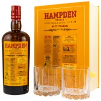 Hampden HLCF Classic - Pure Single Jamaican Rum 60% in Buch + 2 Gläser