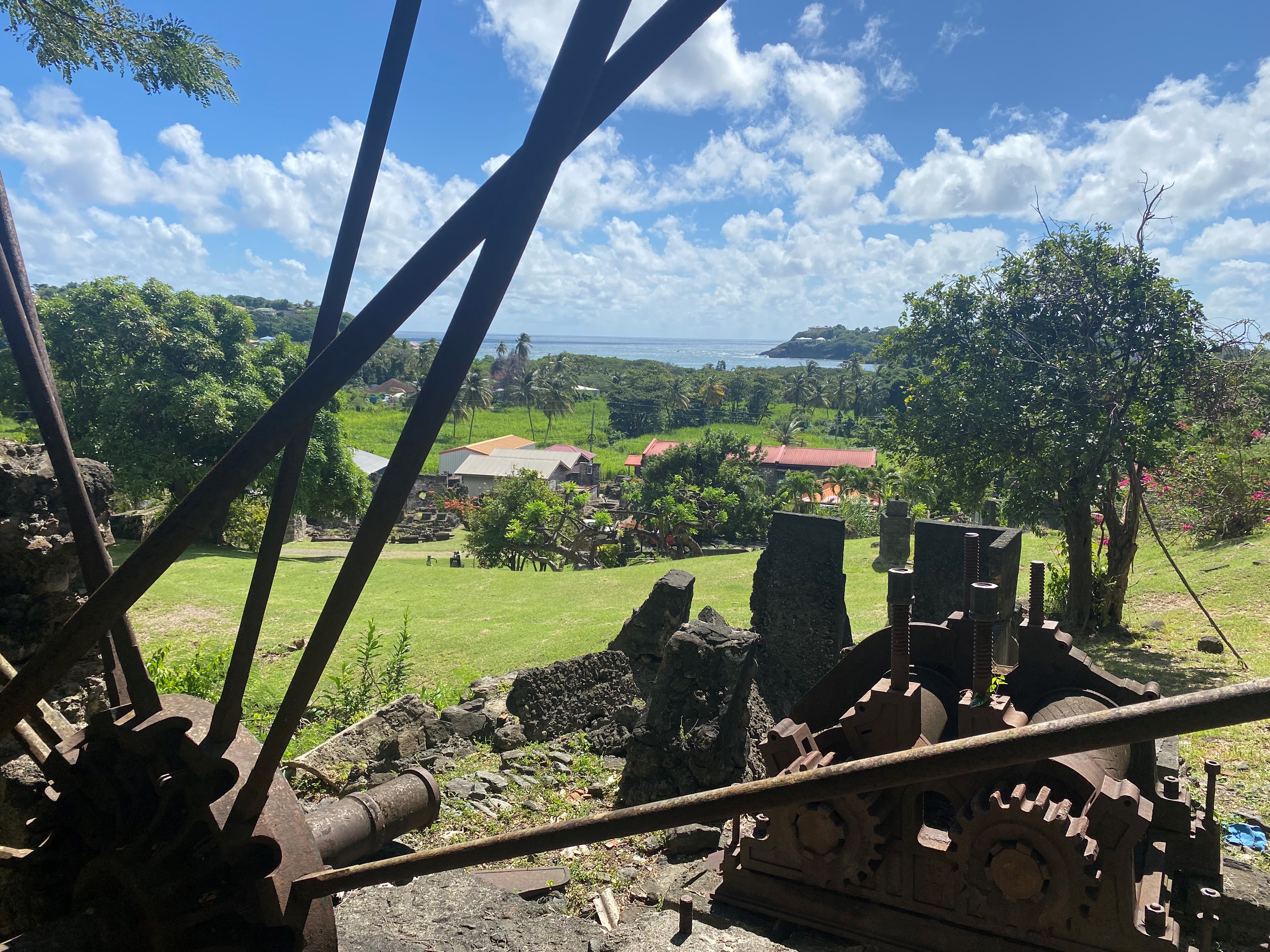 Blick über das Westerhall Anwesen auf Grenada